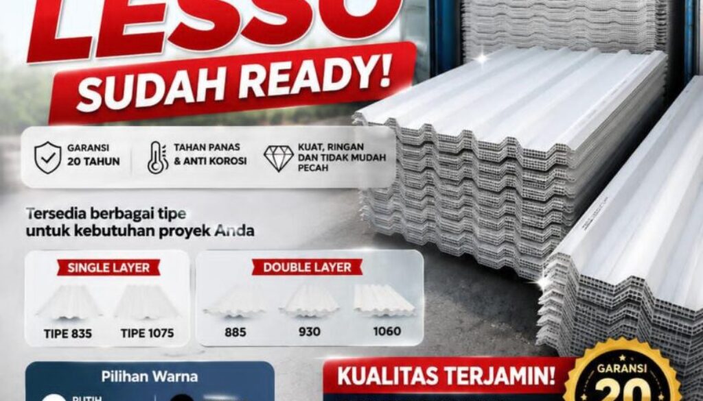 Supplier Atap UPVC LESSO